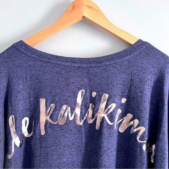 RaRE Spirit Jersey Hawaiian Mele Kalikimaka Spell Out Blue Brushed Jersey NEW - Picture 3 of 14